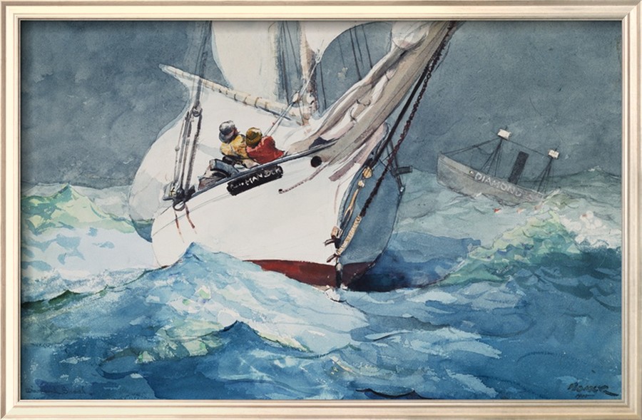 Reefing Sails Around Diamond Shoals, Cape Hatteras By Winslow Homer